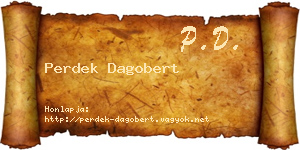Perdek Dagobert névjegykártya